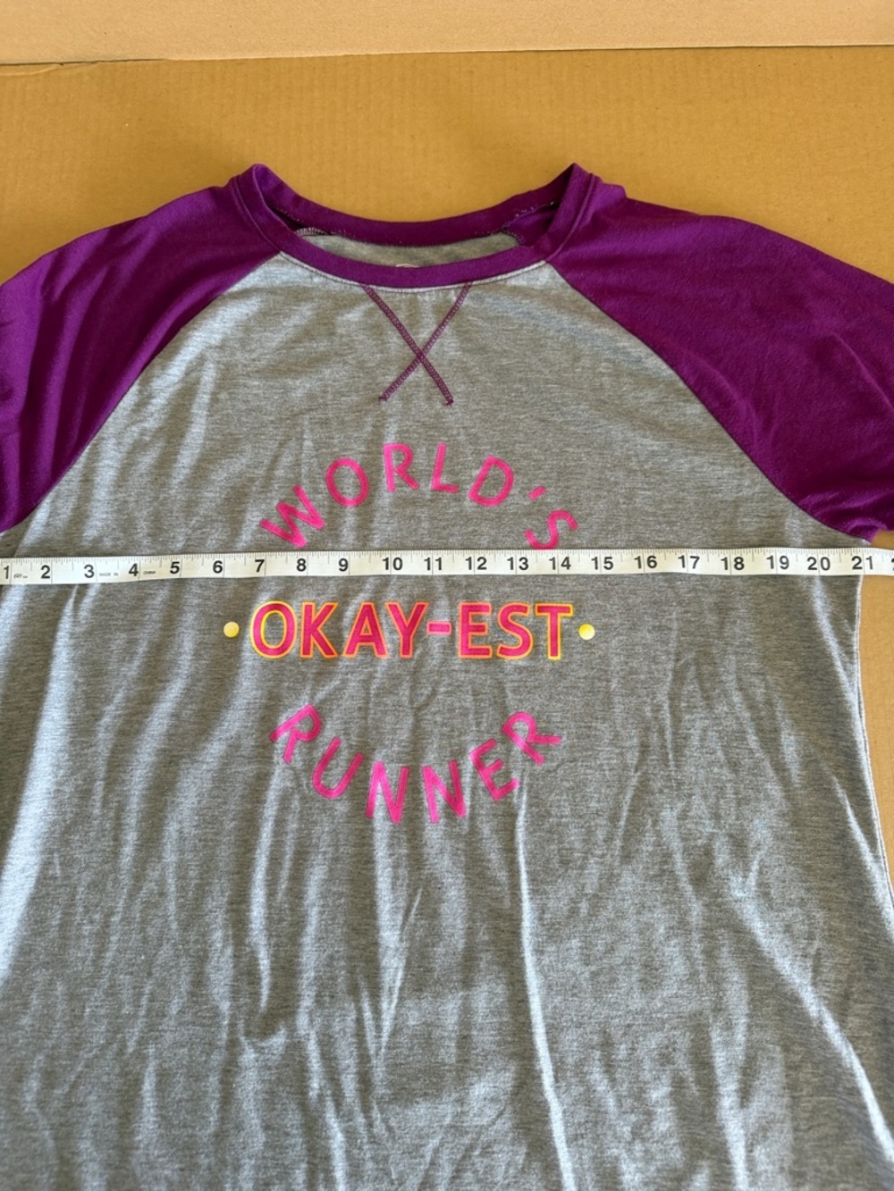 ATHLETIC WORKS 3/4 Length Sleeve Top size X-Large - Picture 3 of 5
